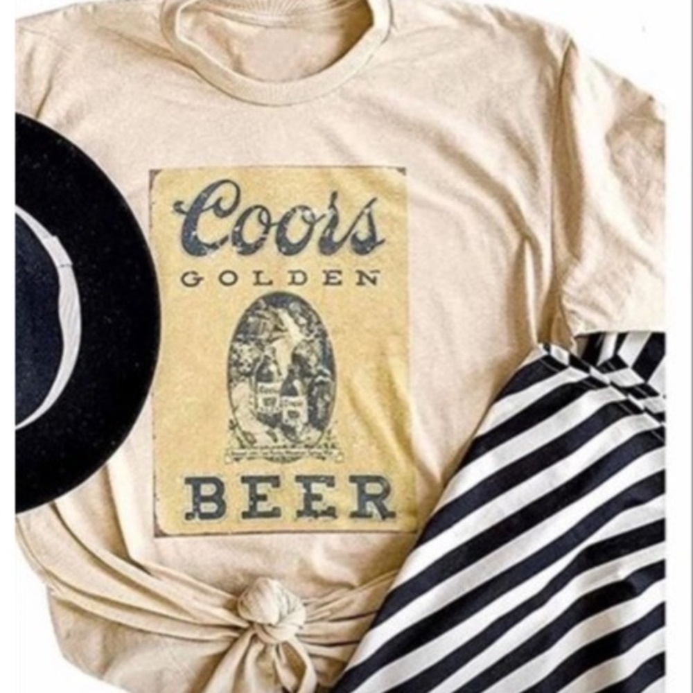 Cream coors beer graphic vintage look tee - Picture 3 of 5